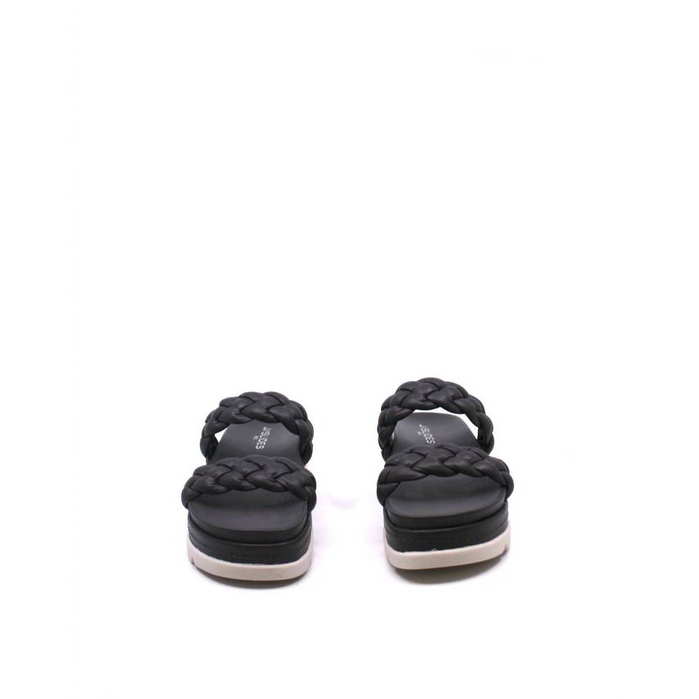 NEW J/SLIDES reese sandal in dark grey leather - Picture 3 of 3